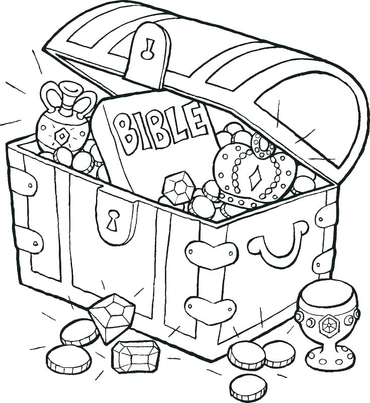 736x800 Treasure Chest Coloring Pages