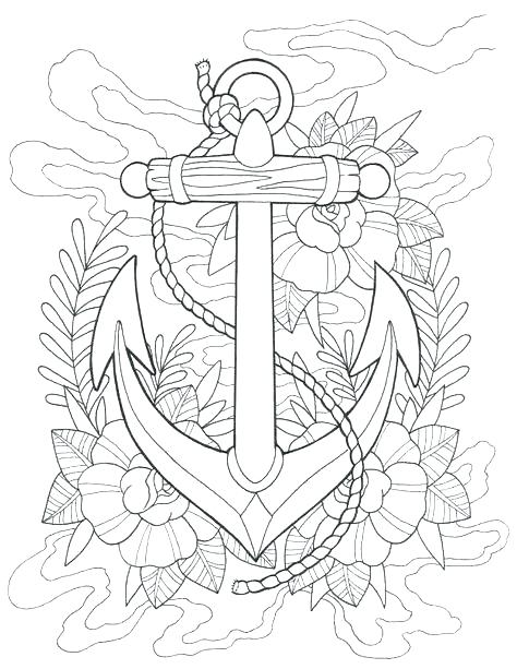 474x613 Cute Anchor Coloring Pages Page And For Adults Plus Ship Chevron