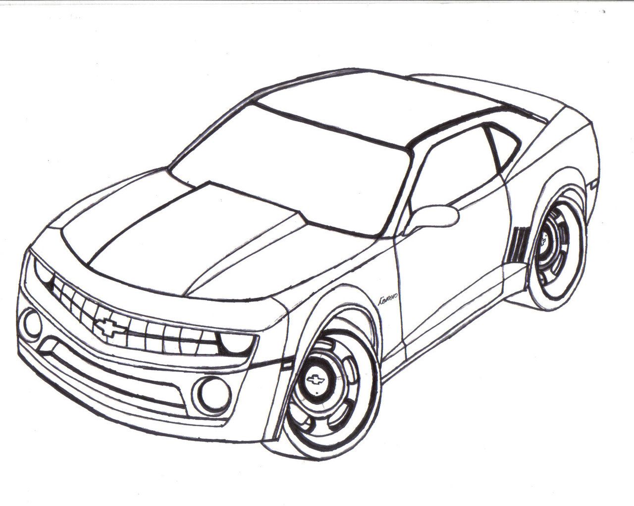 1280x1021 Chevy Cars Camaro Coloring Pages
