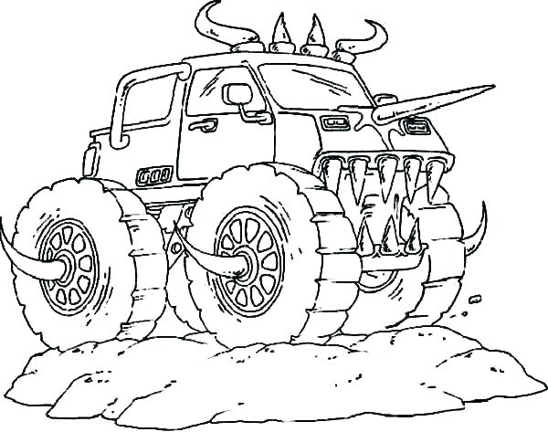 600x473 Printable Monster Truck Coloring Pages Truck Coloring Sheets Good