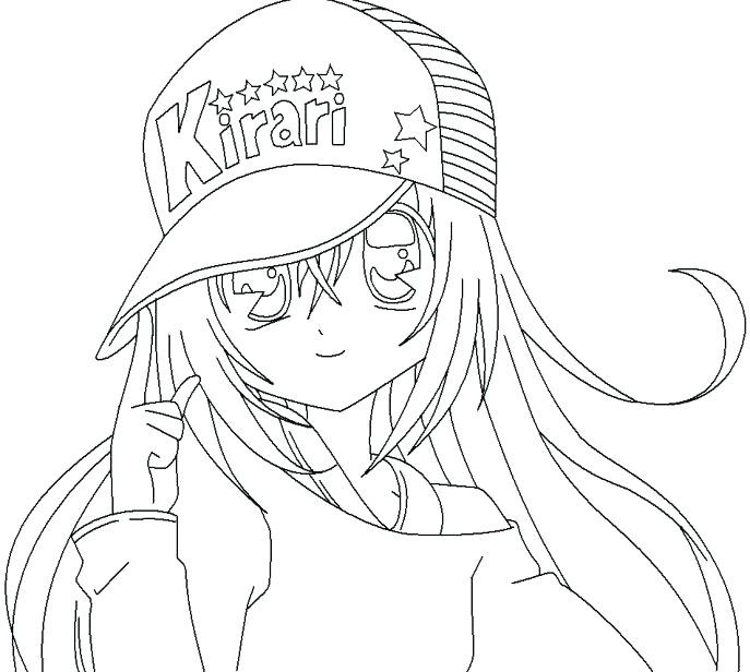 687x616 Chibi Anime Coloring Pages Anime Coloring Pictures Medium Size