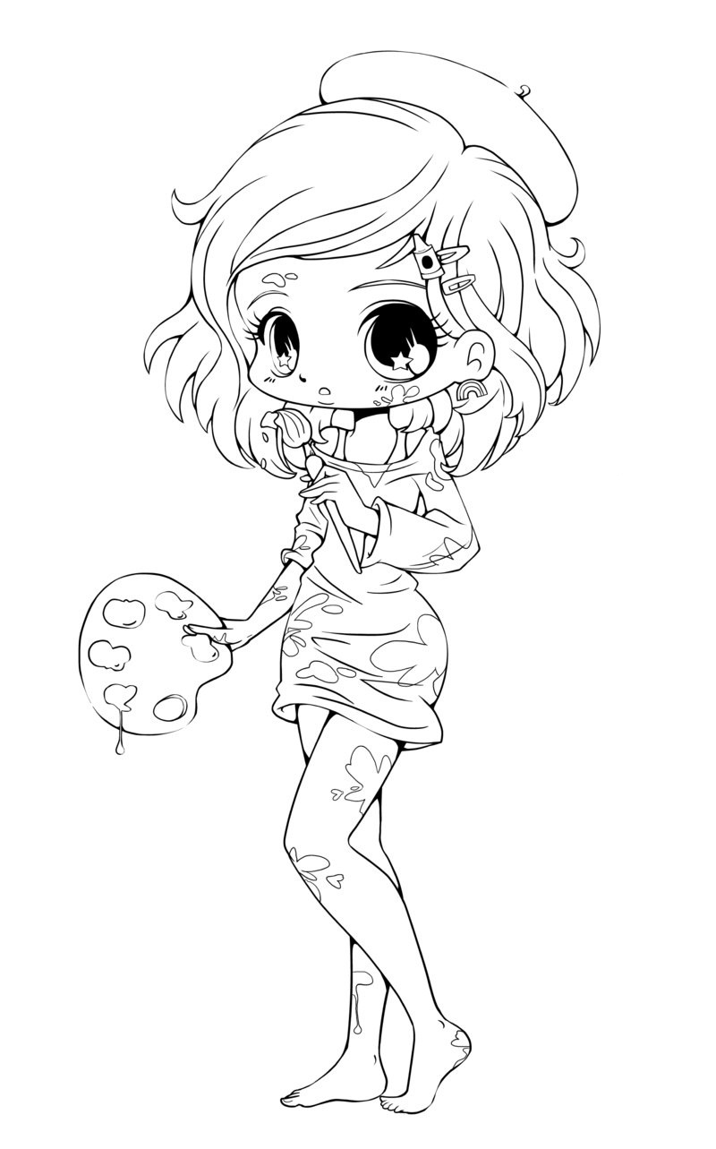 800x1283 Chibi Anime Girl Coloring Pages