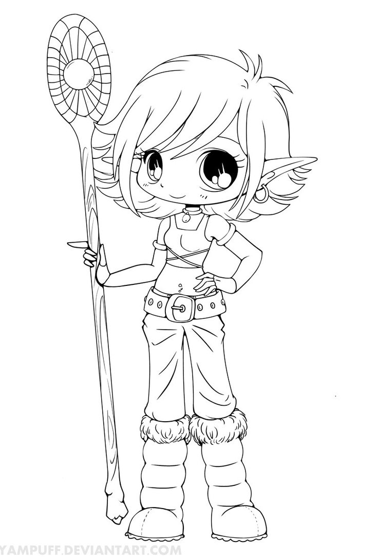734x1087 Coloring Pages Anime Chibi To Print Coloring For Kids