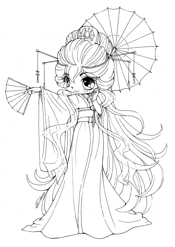 600x849 Cute Chibi Coloring Pages For Kids