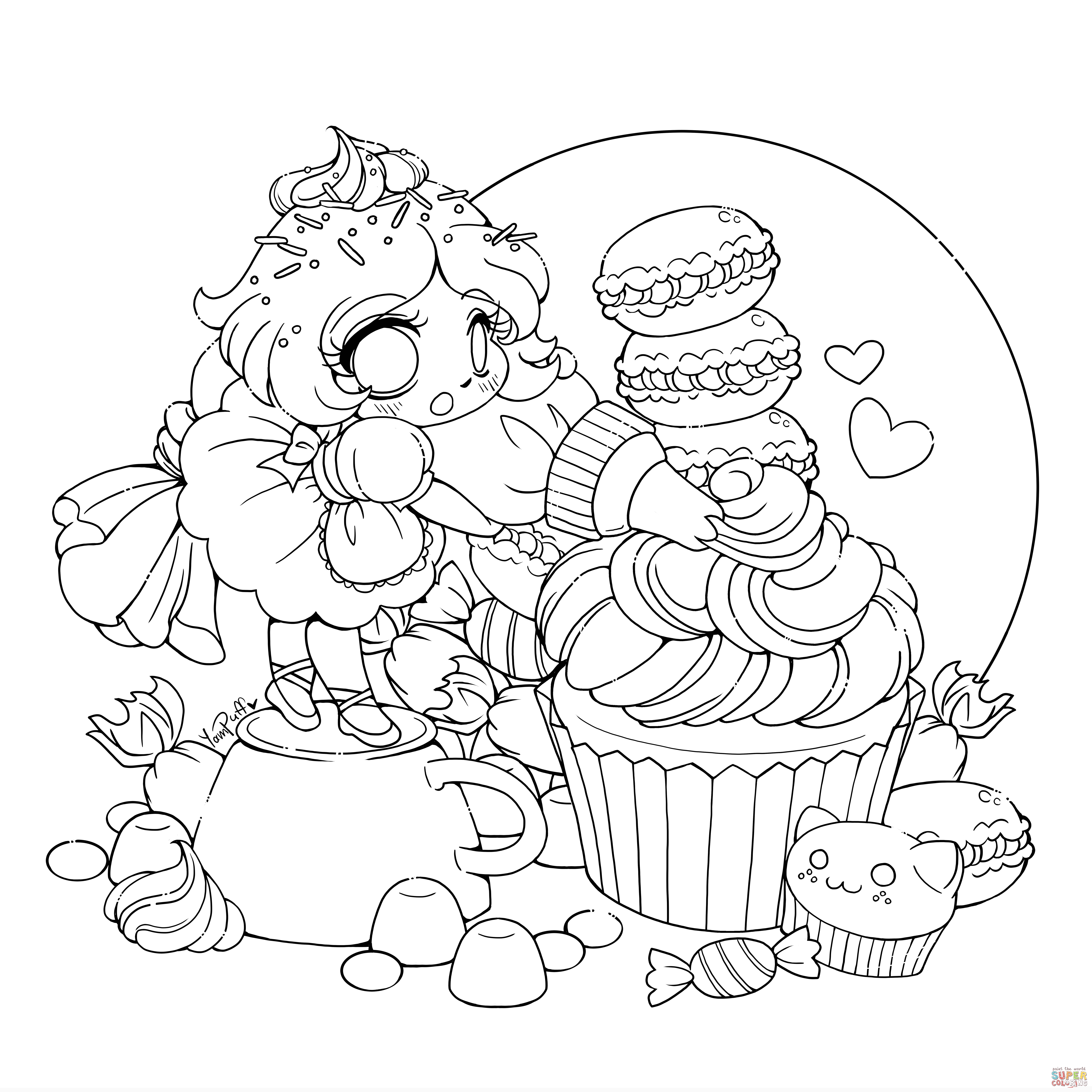 5600x5600 Printable Chibi Coloring Pages Coloringsuite Free Coloring Pages