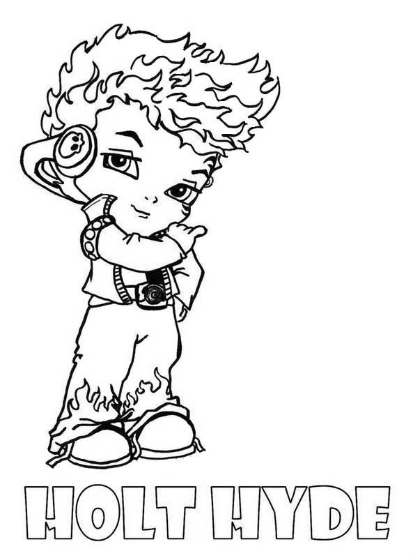 593x800 Holt Hyde Little Boy Monster High Coloring Page Things For My
