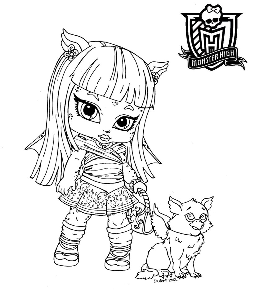822x971 Monster High Chibi Coloring Pages Free Coloring For Kids