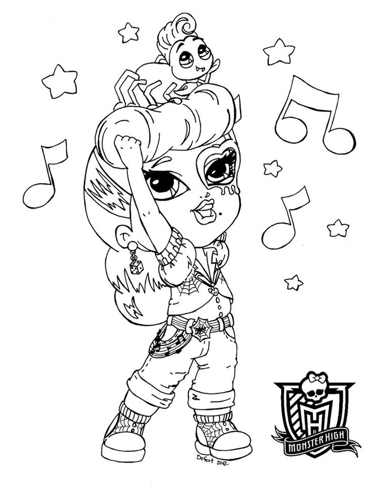 736x964 Chibi Monster High Coloring Pages Download And Print For Free