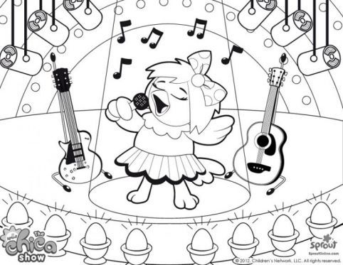 482x373 Chica The Rock Star The Chica Show Coloring Pages For Kids