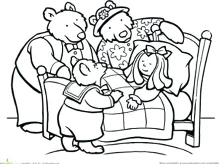 440x330 The Three Bears Coloring Pages Color And The Three Bears Worksheet