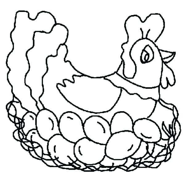 600x628 Chicken Coloring Page Baby Chick Coloring Page For Kids Baby Chick