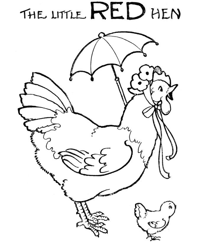 670x820 Little Red Hen Colouring Pages Free Kid Stuff