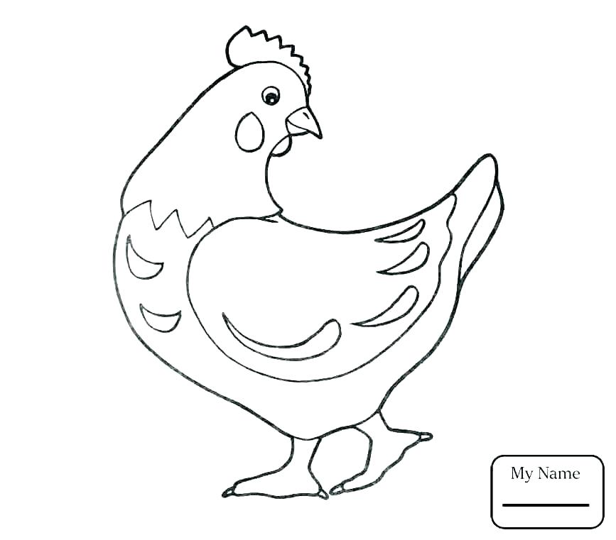 867x761 Chicken Coloring Pages