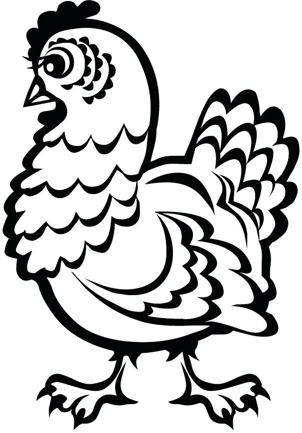 606x870 Chicken Color Page Printable Chicken Coloring Pages For Printable