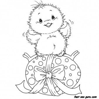338x338 Printable Chicken Little Easter Eggs Coloring Pages
