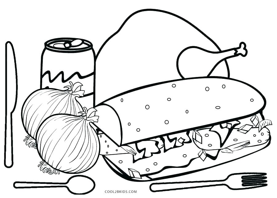 900x643 Fresh Fast Food Coloring Pages Or Junk Plus Fried Chicken