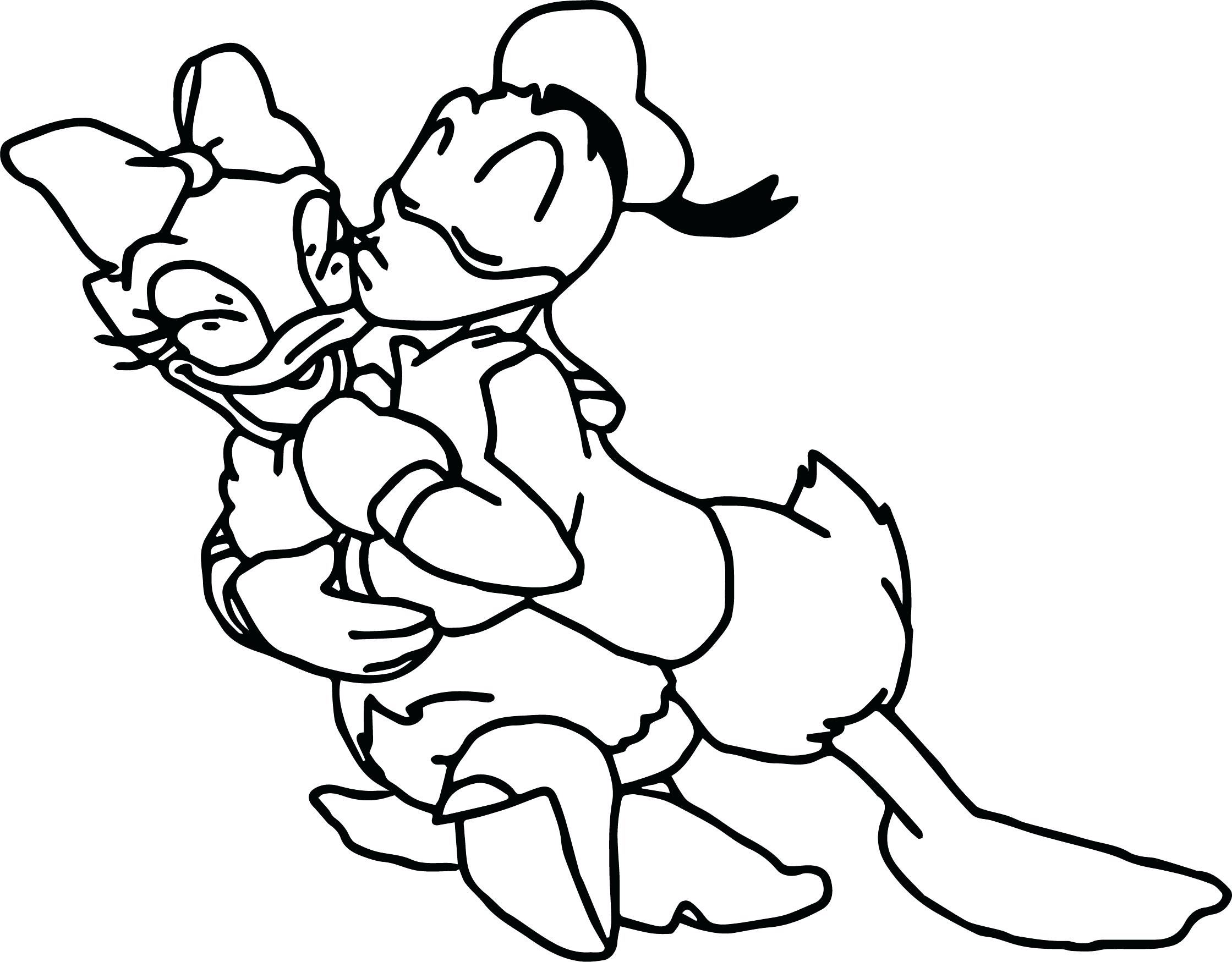 2239x1749 Coloring Pages For Kids Online Daisy And Duck Kiss Page Pencil