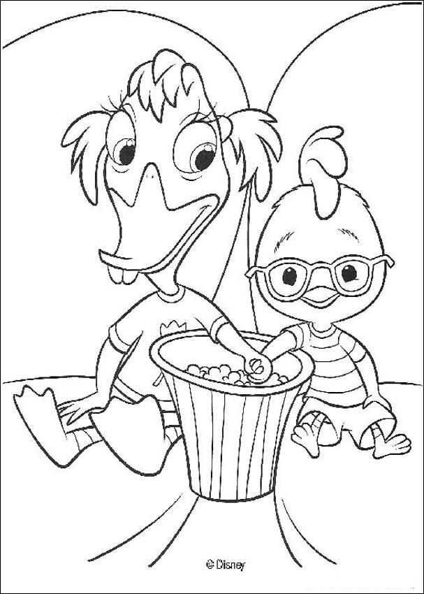 607x850 Chicken Little Coloring Pages