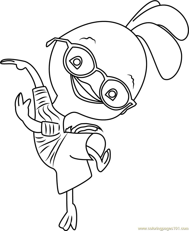 800x979 Happy Chicken Little Coloring Page