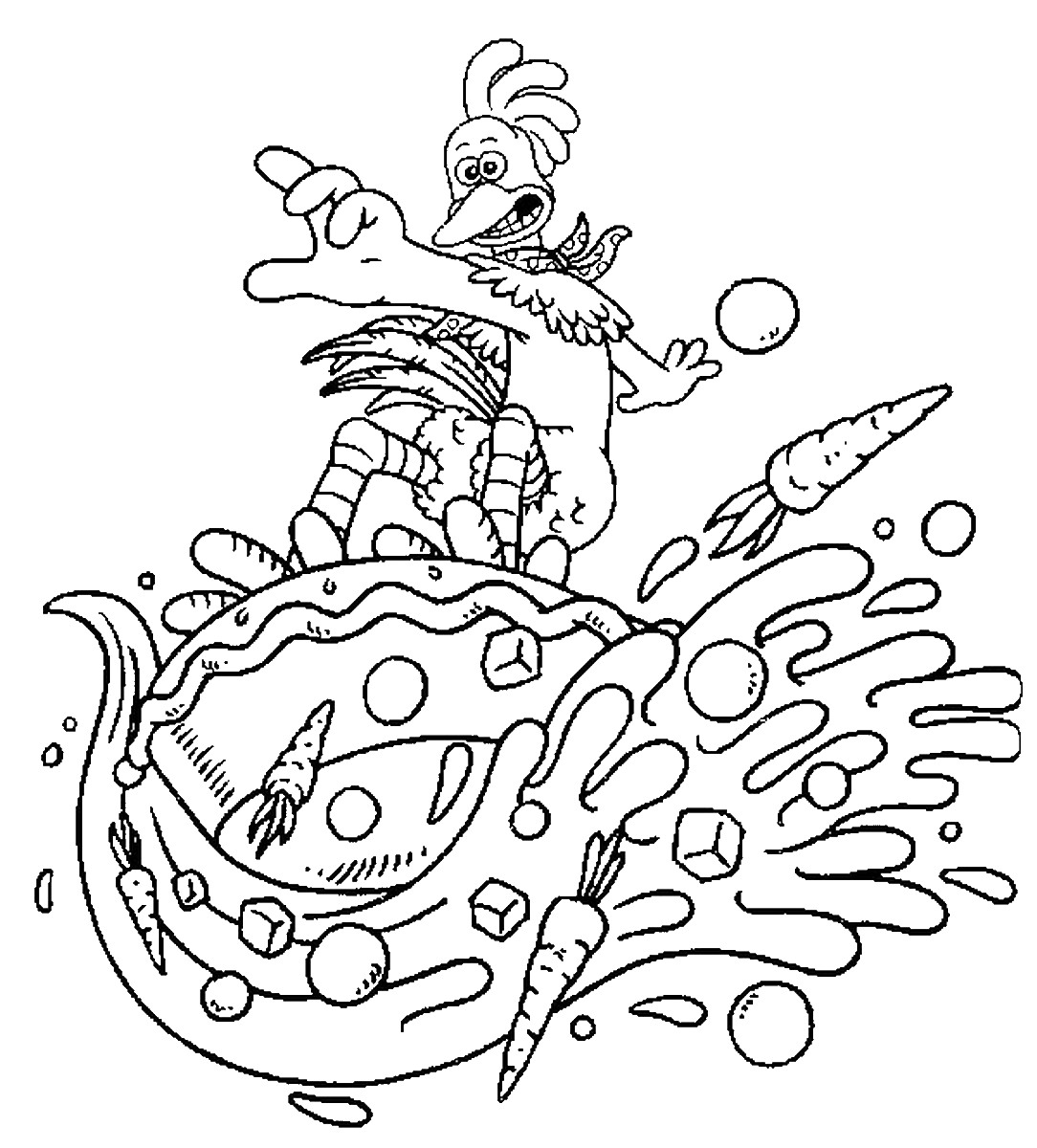 1084x1200 Chicken Run Coloring Pages