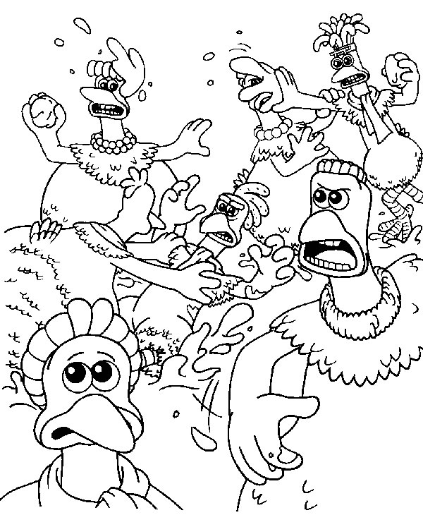 600x747 Coloring Page Chicken Run