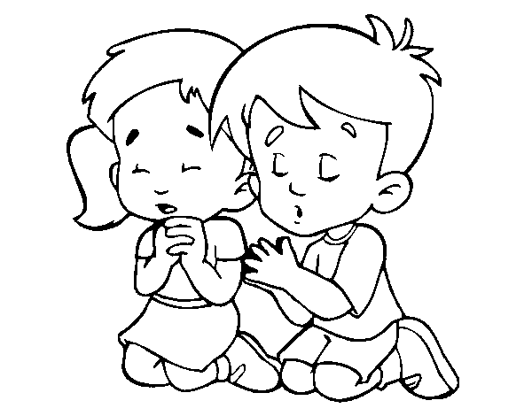 600x470 Child Praying Coloring Page Biblijne Obrazy Child