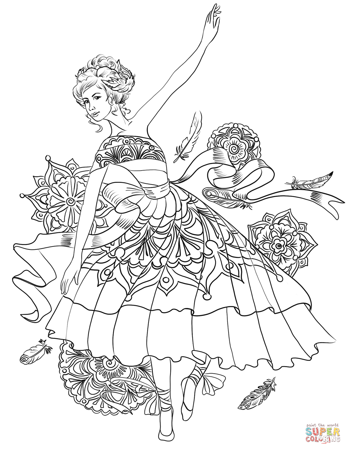 1159x1500 Free Printable Ballet Dancer Colorings For Kids Coloring Pages