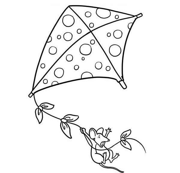 600x576 Interesting Design Ideas Kite Coloring Pages Preschool Printable