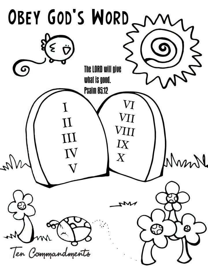 720x931 Obeying Coloring Pages Commandments