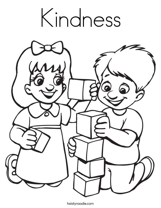 685x886 Kindness Coloring Page