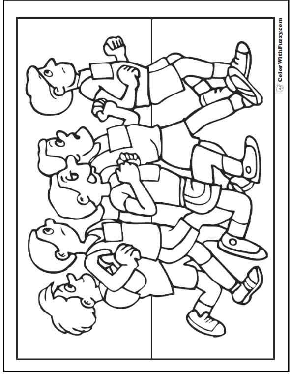 Download Children Running Coloring Pages at GetDrawings.com | Free for personal use Children Running ...