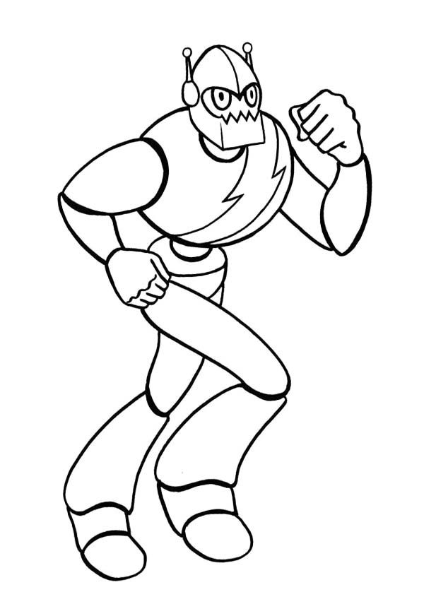 600x838 Robots Running Coloring Page Kids Coloring Pages
