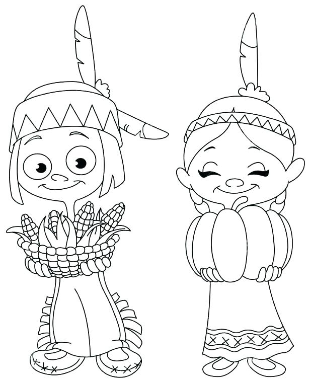 618x761 Pilgrim And Indian Coloring Pages Thanksgiving Coloring Pages