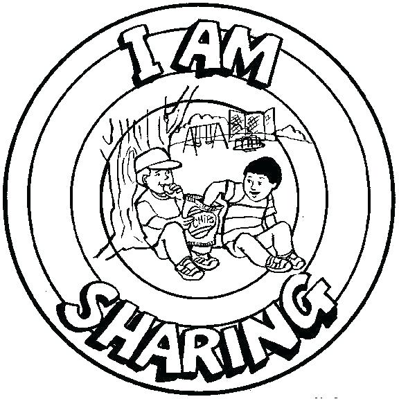 Sharing Coloring Sheet Coloring Pages