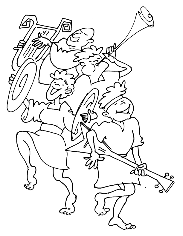 612x792 Kids Singing Praise Color Page