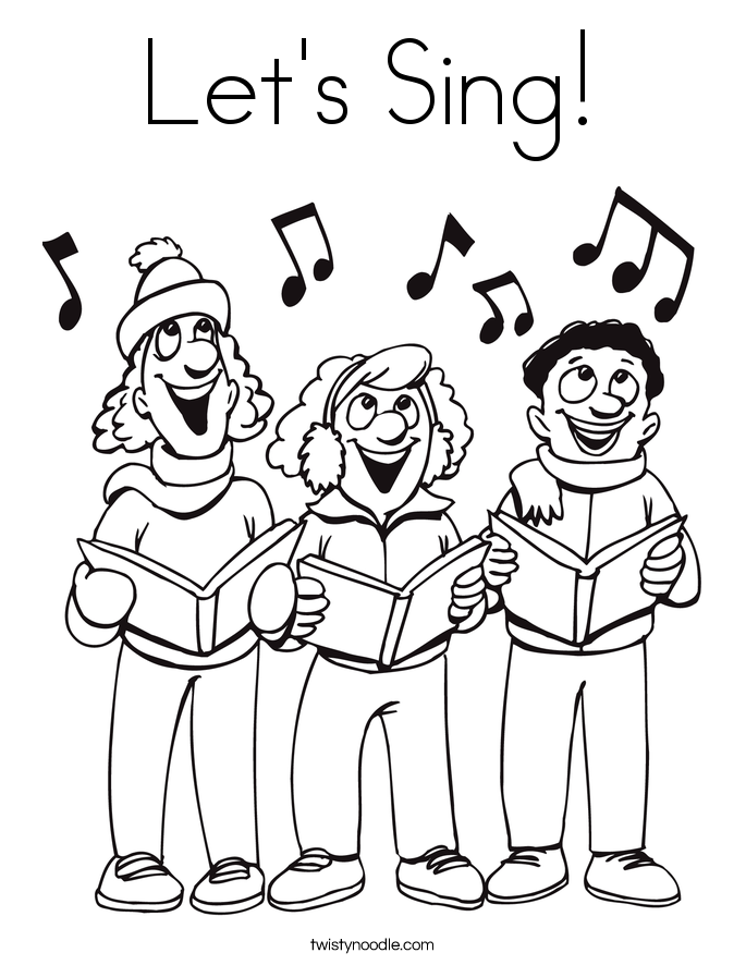 685x886 Let's Sing Coloring Page