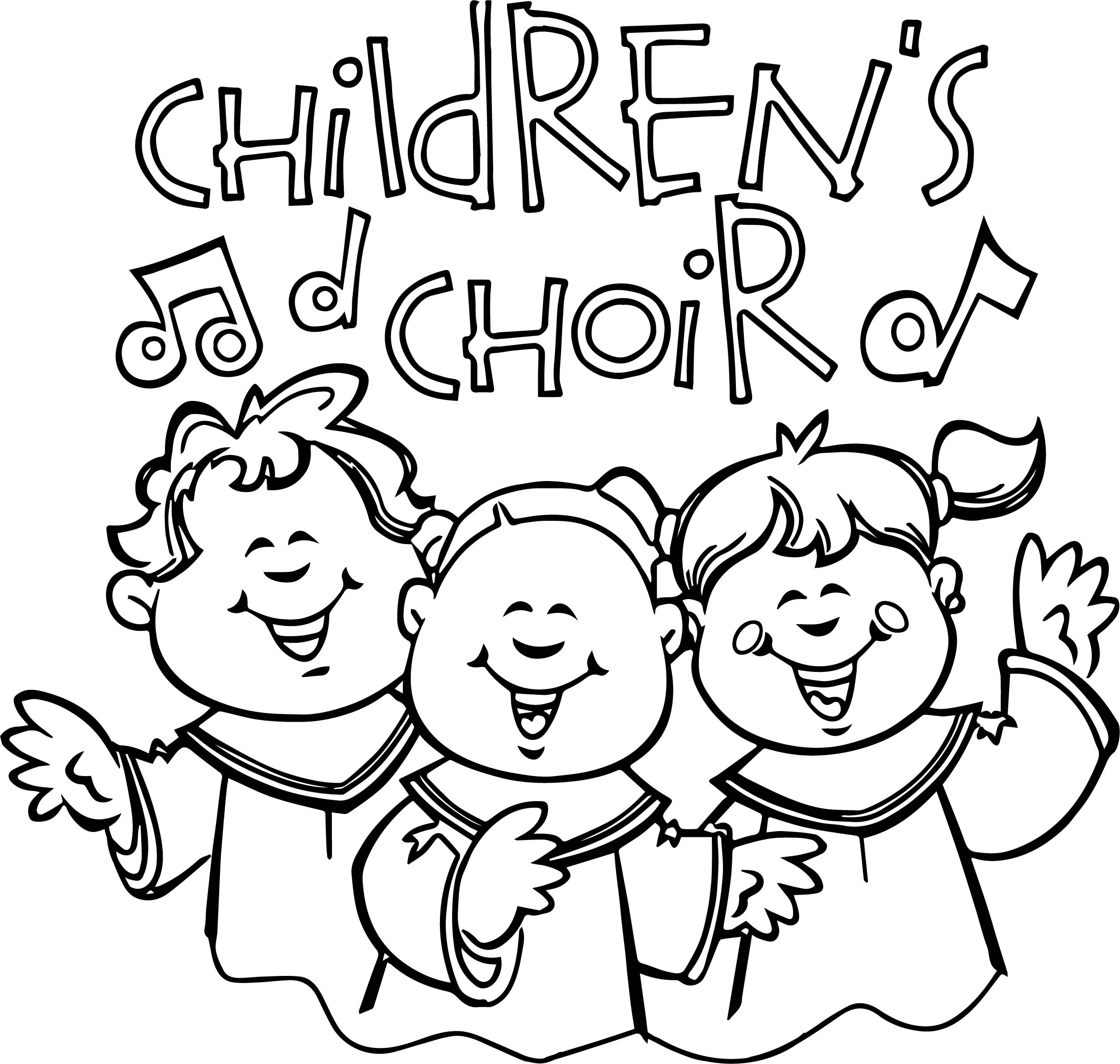 2505x2380 Children Coloring Pages Elegant Children Singing In Church