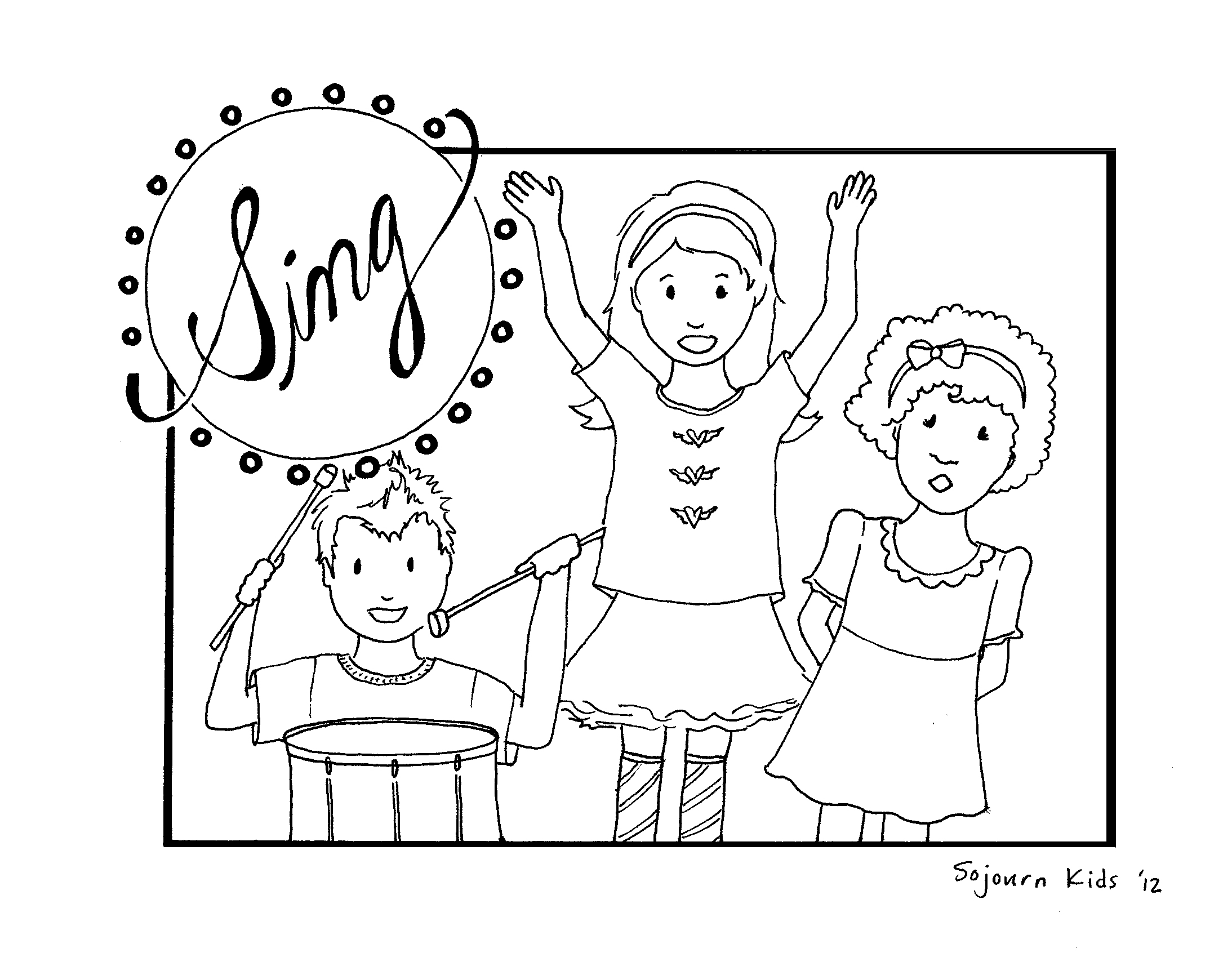 2187x1692 Singing To God Coloring Pages