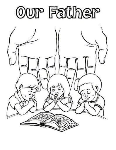 396x512 Free Lord's Prayer Coloring Pages For Children And Parents