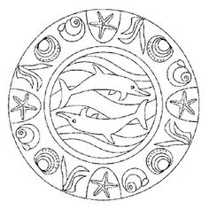 236x236 Sea Animal Mandala Coloring