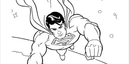 443x220 Superhero Coloring Pages For Kids