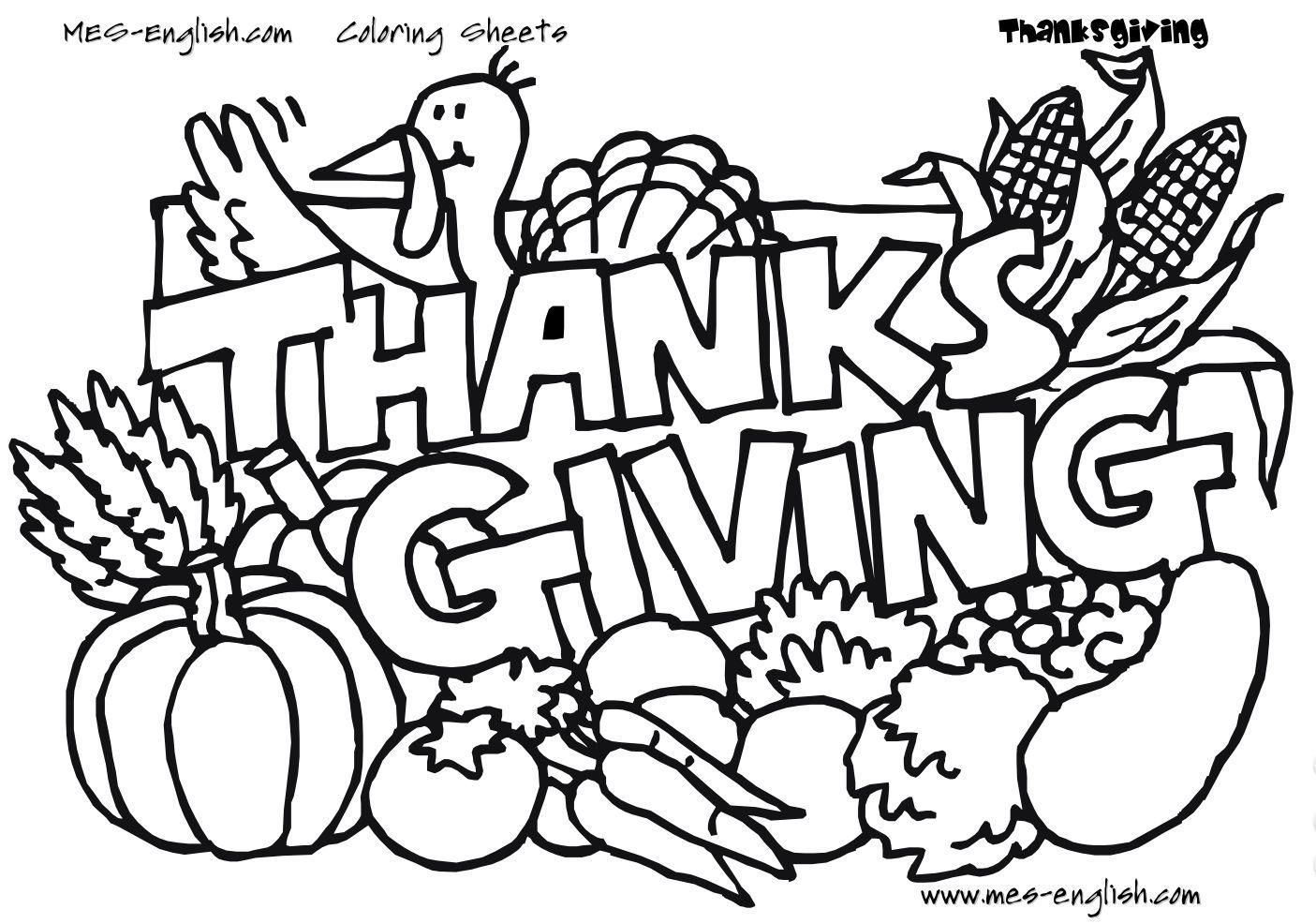 1405x986 Coloring Pages Kindergarten Thanksgiving Coloring Sheet