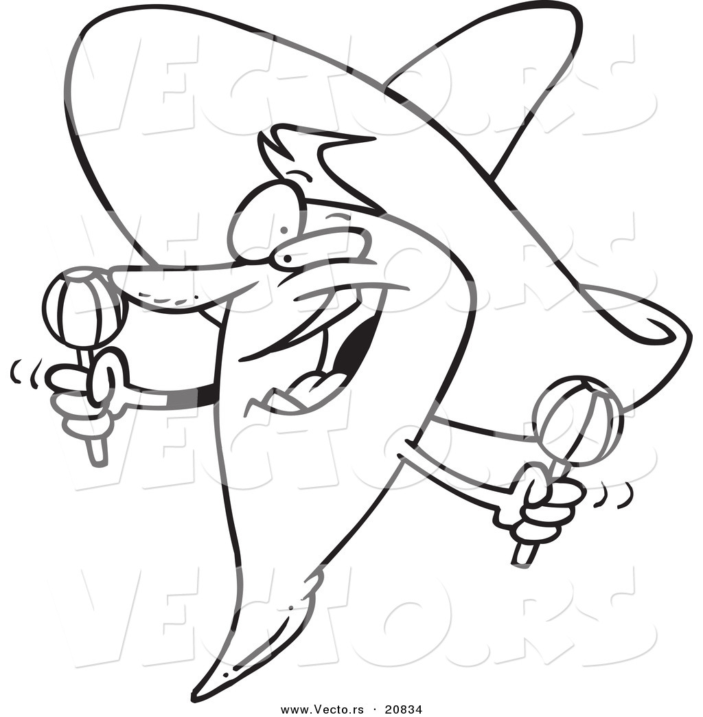 1024x1044 Vector Of A Cartoon Mexican Chili Pepper