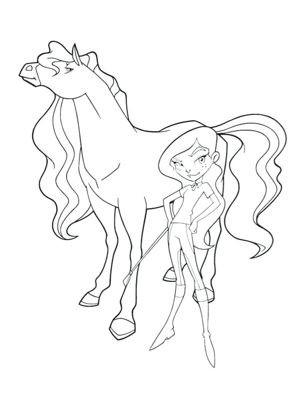 600x834 Horse Coloring Pages Coloring Pages The Evil And Her Horse Chili