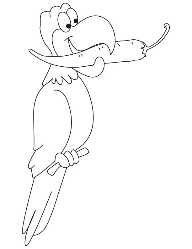 612x792 Chilli Parrot Beak Coloring Page Download Free Chilli