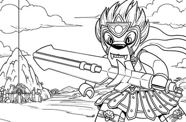 600x395 Warrior Longtooth Fighting Style Lego Chima Coloring Pages Batch