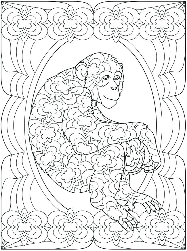 650x874 Chimpanzee Coloring Pages Chimp Coloring Page Example Of Invented