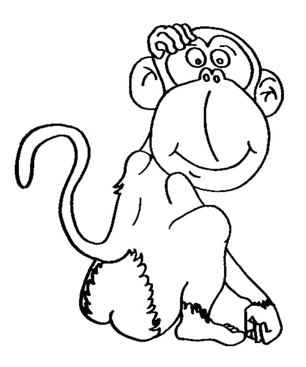 600x720 Chimpanzee Coloring Pages Chimpanzee Coloring Page Chimpanzee