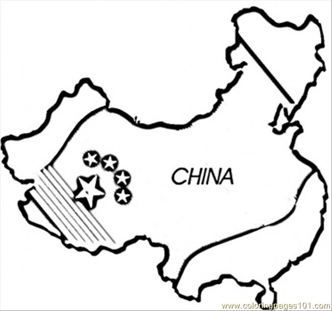 650x609 Chinese Map Coloring Page