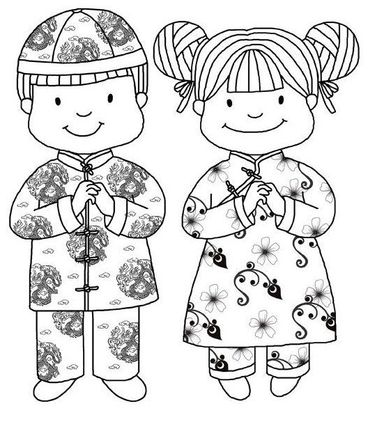 528x606 Ropa De China Para Colorear World